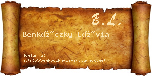Benkóczky Lívia névjegykártya